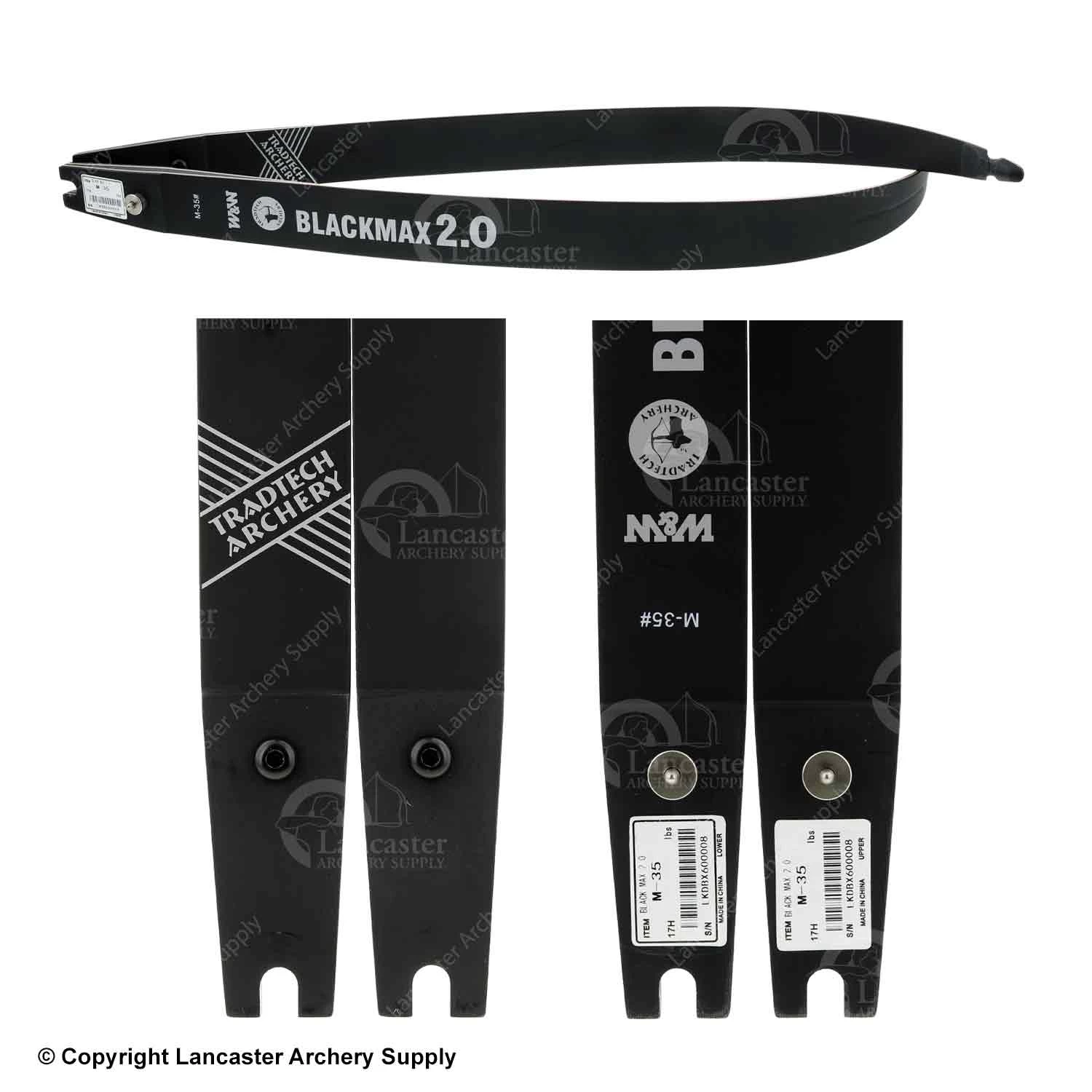 Tradtech Black Max 2.0 Wood Glass ILF Limbs (Open Box X1030095) 4 Tradtech Black Max 2.0 Wood Glass ILF Limbs (Open Box X1030095) - Image 2