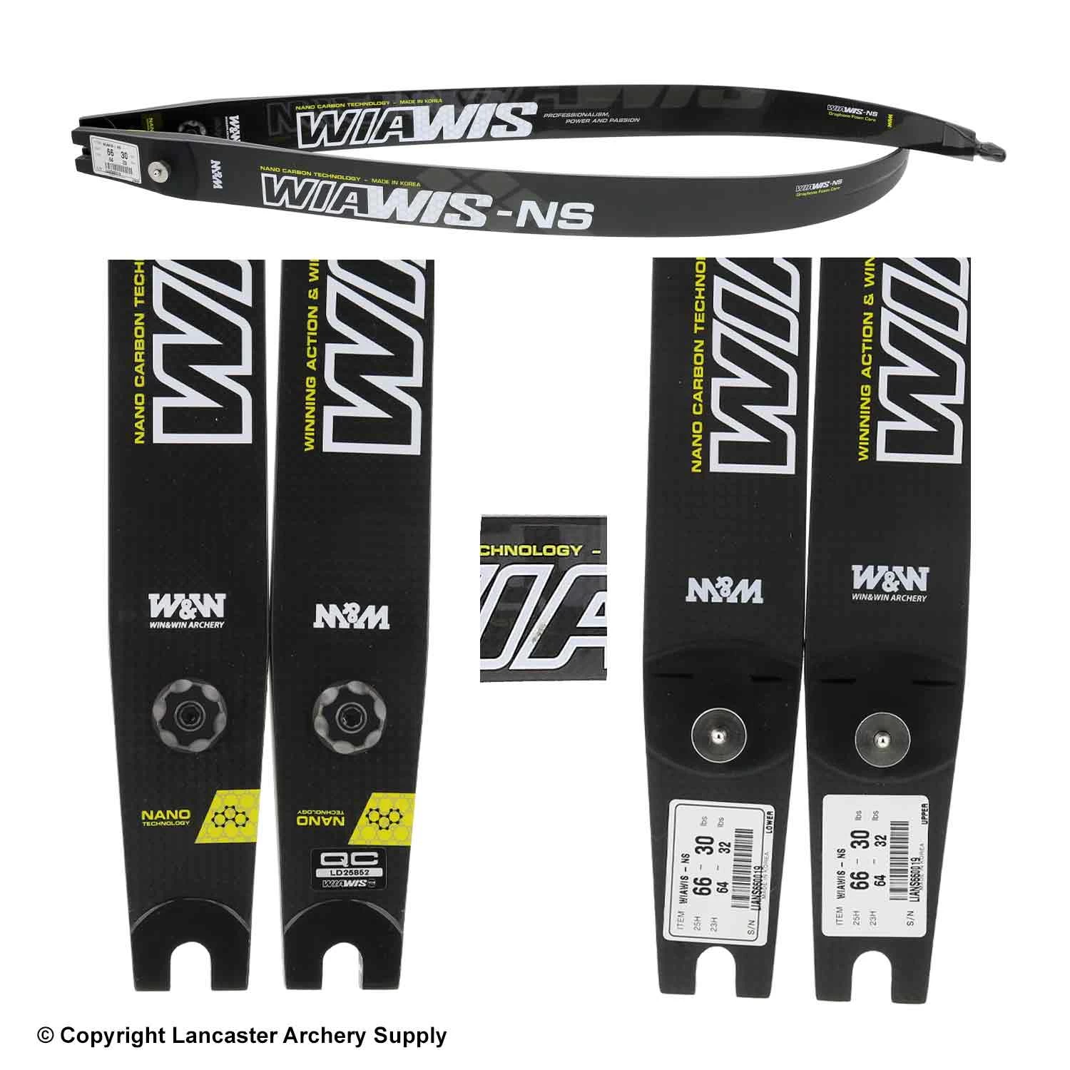 Win Win Wiawis NS Foam Core Carbon ILF Recurve Limbs (Open Box X1030296) 4 Win Win Wiawis NS Foam Core Carbon ILF Recurve Limbs (Open Box X1030296) - Image 2