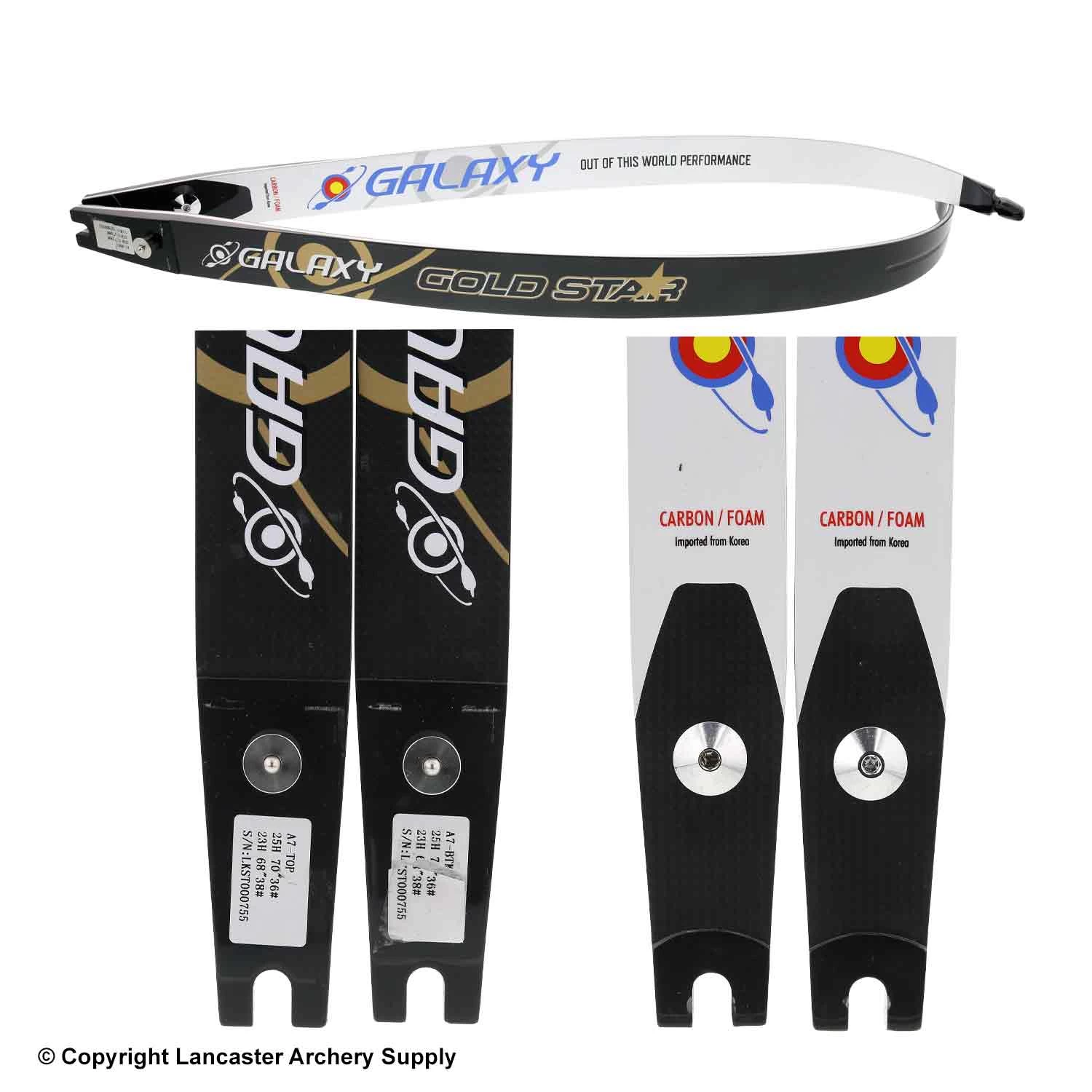Galaxy Gold Star Recurve Limbs (Open Box X1030460) 4 Galaxy Gold Star Recurve Limbs (Open Box X1030460) - Image 2