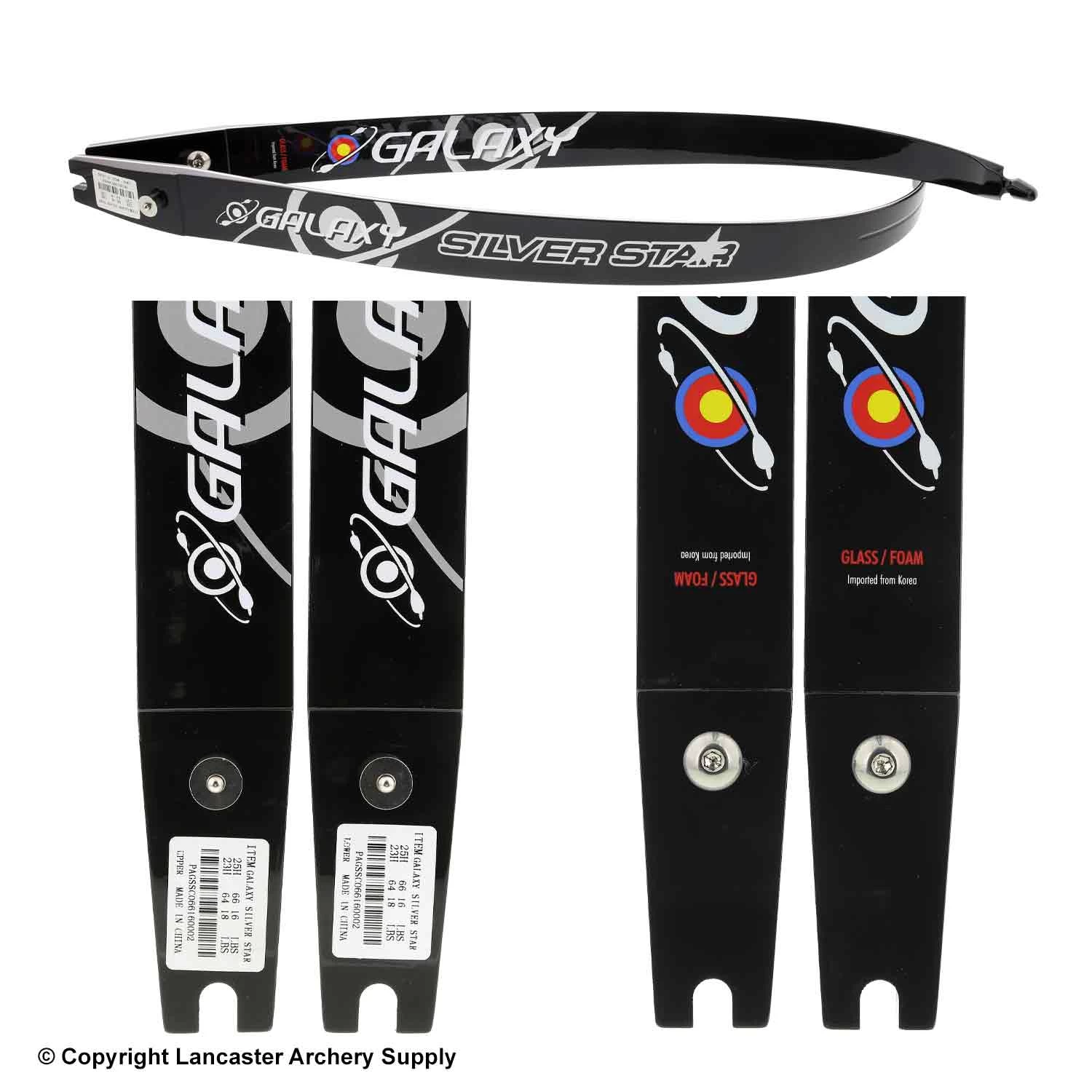 Galaxy Silver Star Recurve Limbs (Open Box X1032594) 4 Galaxy Silver Star Recurve Limbs (Open Box X1032594) - Image 2