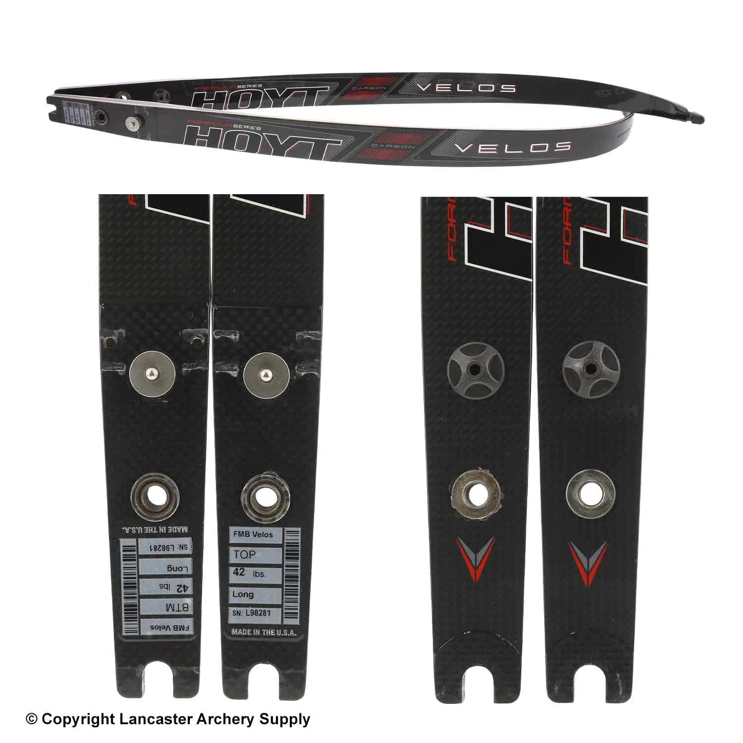Hoyt Formula Velos Carbon Bamboo Limbs (Open Box X1033111) 4 Hoyt Formula Velos Carbon Bamboo Limbs (Open Box X1033111) - Image 2