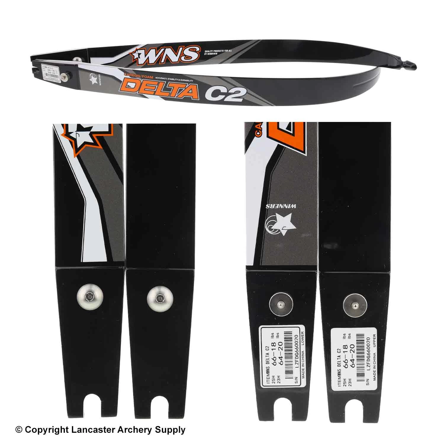 WNS Delta C2 Carbon / Foam Recurve Limbs (Open Box X1033176) 4 WNS Delta C2 Carbon / Foam Recurve Limbs (Open Box X1033176) - Image 2